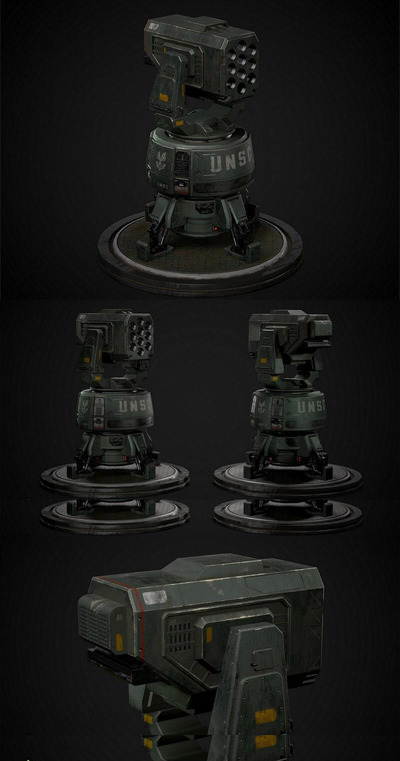 炮塔3D模型（OBJ,FBX,MAX）