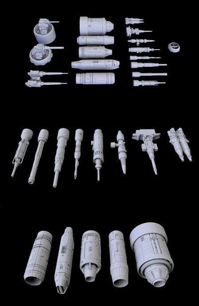 科幻激光引擎3D模型（OBJ,FBX）