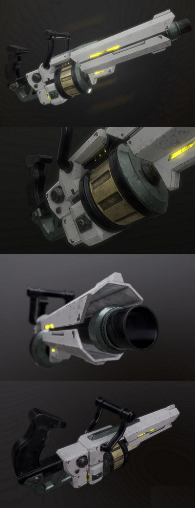 科幻手榴弹发射器3D模型（OBJ,FBX,MAX）