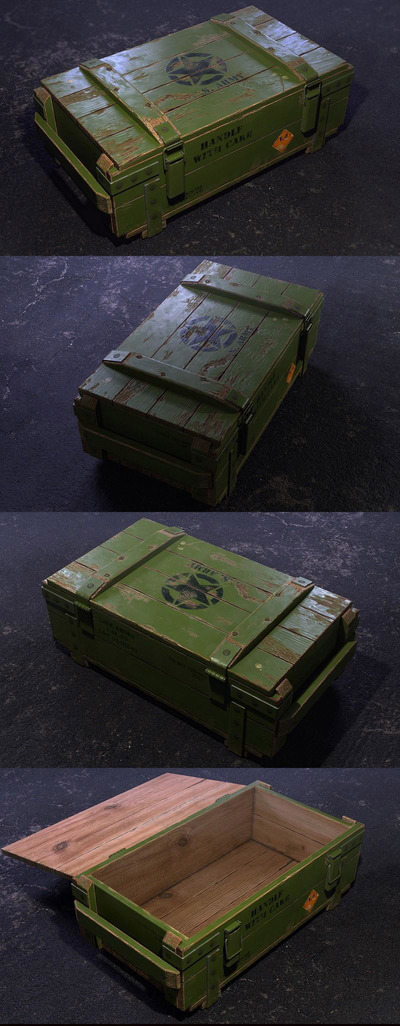 军用箱3D模型（OBJ,FBX,MAX）