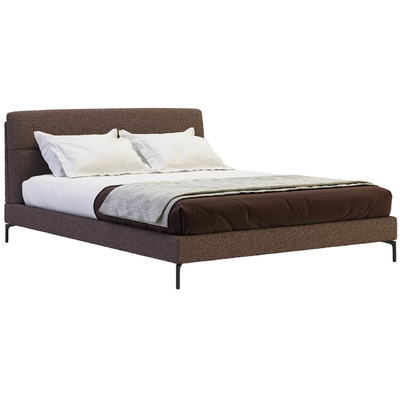 Schramm Cleo深棕色简约布艺床3D模型（OBJ,FBX,MAX）