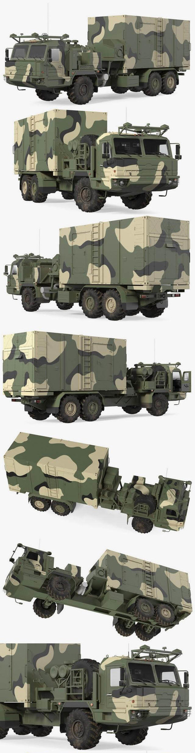 50K6 Vityaz Camo Rigged指挥控制车3D模型（OBJ,FBX,MAX）