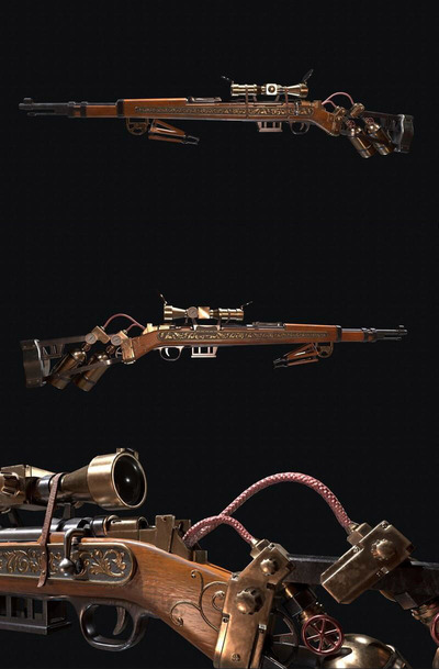 蒸汽步枪3D模型（OBJ,FBX,MAX）