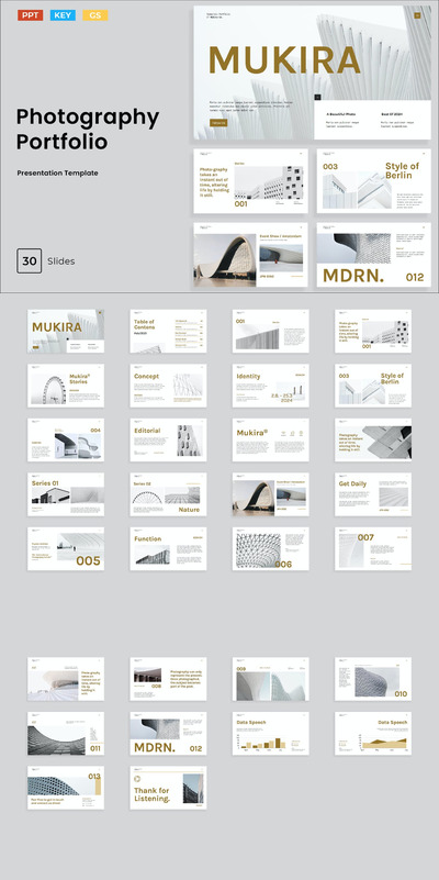 时尚高端专业的高品质简约powerpoint幻灯片演示模板（pptx、keynote）