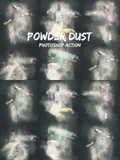 动感粉尘photoshop动作预设