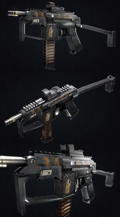 Wardog SMG冲锋枪3D模型（OBJ,FBX,MAX）