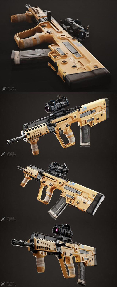 IWI Tavor x95突击步枪3D模型（OBJ,FBX,MAX）