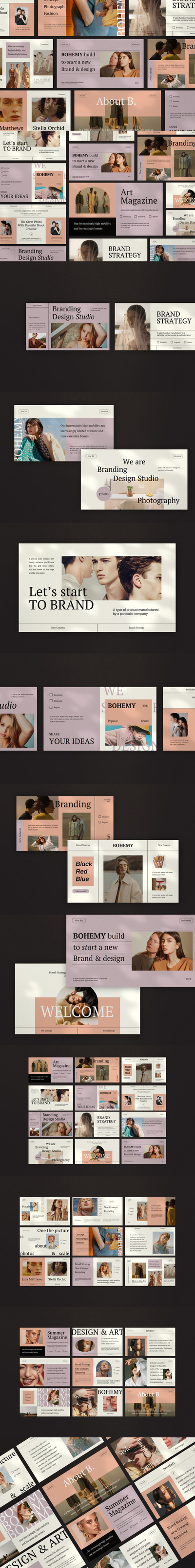 时尚高端复古质感的高品质powerpoint幻灯片演示模板（pptx）