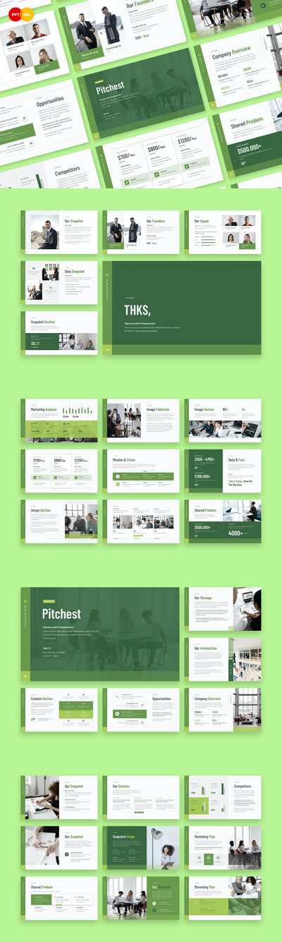 清新时尚多用途的高品质简约powerpoint幻灯片演示模板（pptx）