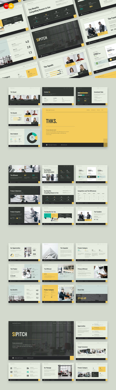 清新时尚高端专业的高品质powerpoint幻灯片演示模板（pptx）