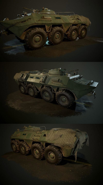 BTR军车3D模型（OBJ,FBX,MAX）