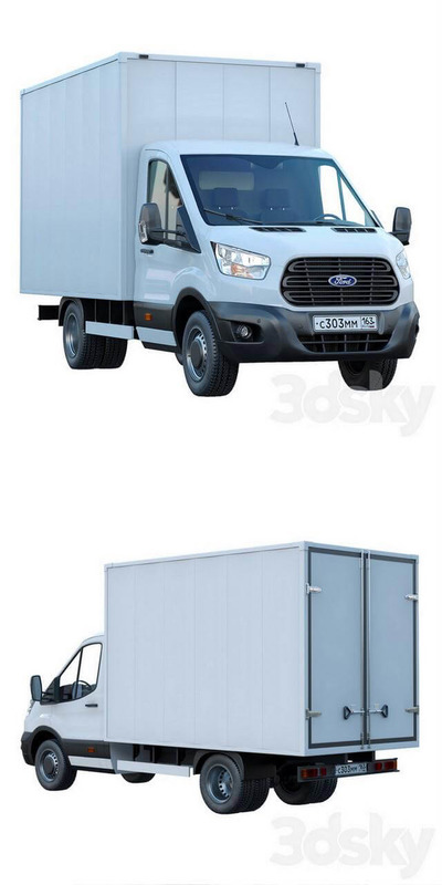 福特全顺货车3D模型（OBJ,FBX,MAX）
