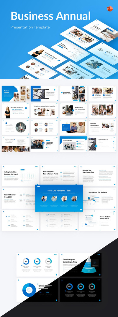 高品质的时尚高端年度商业报告powerpoint幻灯片演示模板（pptx）