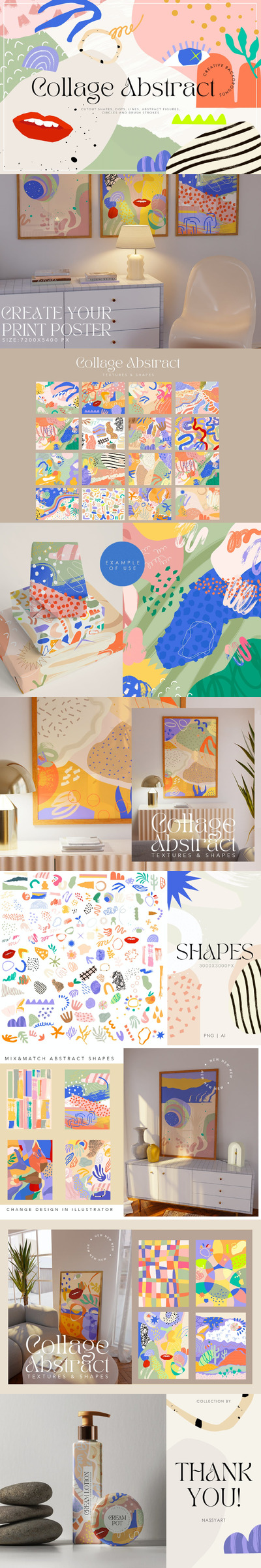 高端时尚清新抽象孟菲斯风格矢量背景底纹纹理大集合-JPG、AI、EPS、PNG