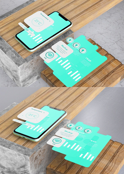 高品质的手机APP UI样机展示模型mockups