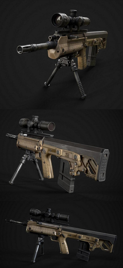 KelTec RFB步枪3D模型（OBJ,FBX,MAX）