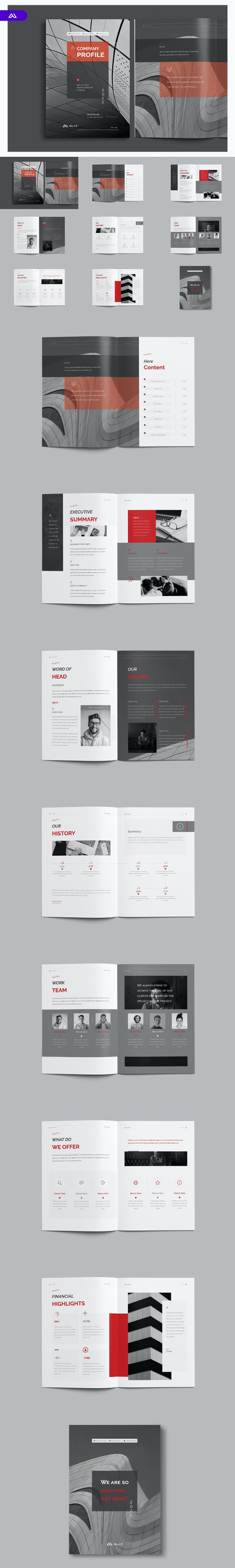 高品质的时尚高端专业的品牌手册画册宣传册杂志房地产楼书设计模板