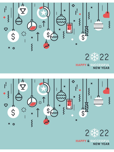 圣诞新年贺卡2022设计模板 (EPS,JPG)