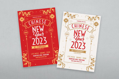 中国新年春节海报模板 (PSD)