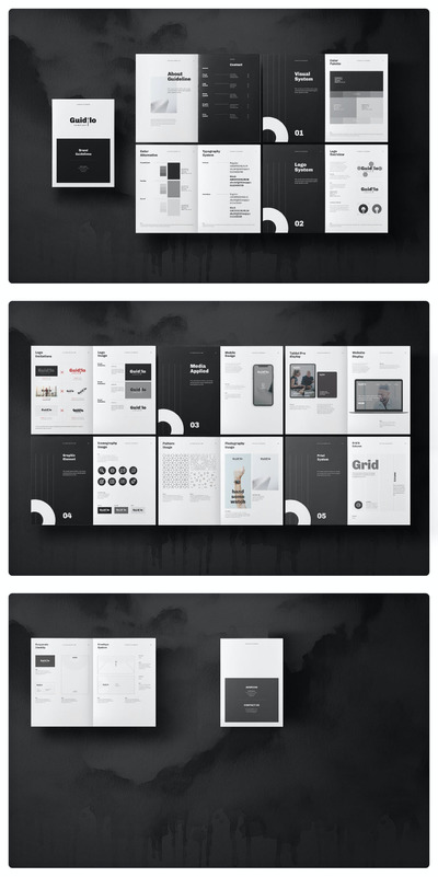 高品质的时尚高端专业的商业商务品牌手册画册宣传册杂志房地产楼书设计模板