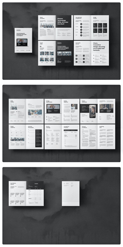 高端时尚简约商业商务品牌手册画册宣传册杂志房地产楼书设计模板