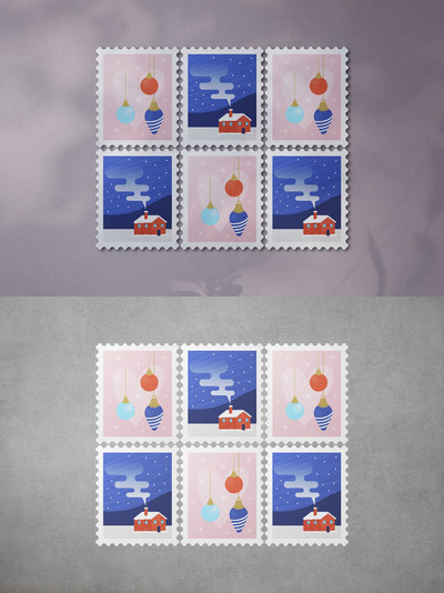 邮票产品收藏样机 (PSD)