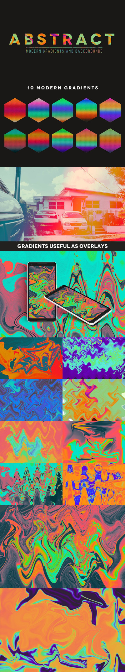 高端时尚复古质感的渐变背景底纹纹理集合