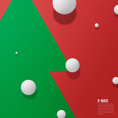 红绿圣诞树图形圣诞海报素材 (psd)