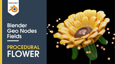 Blender 3.0 几何节点制作菊花开花动画教程+工程文件下载（blend）