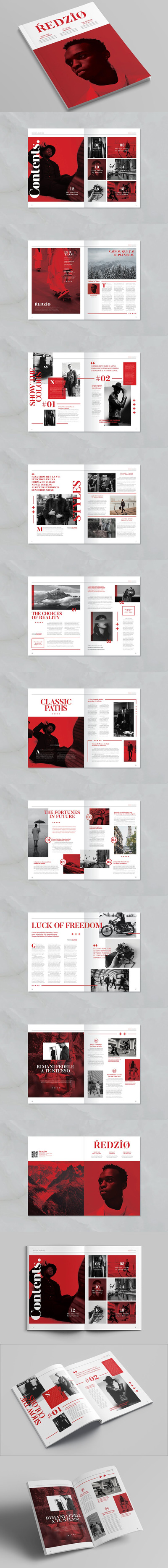 高品质的杂志版式设计模板