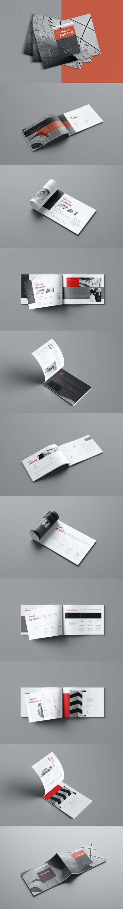 高品质的时尚高端专业的房地产楼书商业商务品牌手册画册宣传册杂志设计模板