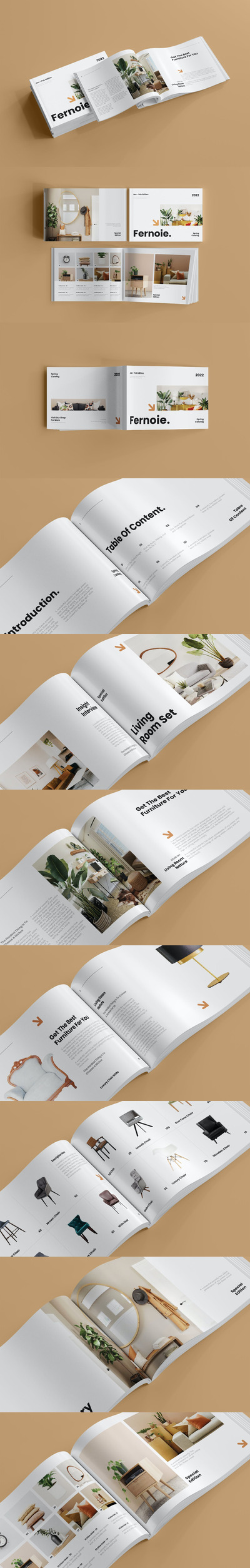 高品质的简约时尚高端价目目录宜家杂志房地产楼书杂志品牌手册宣传册设计模板