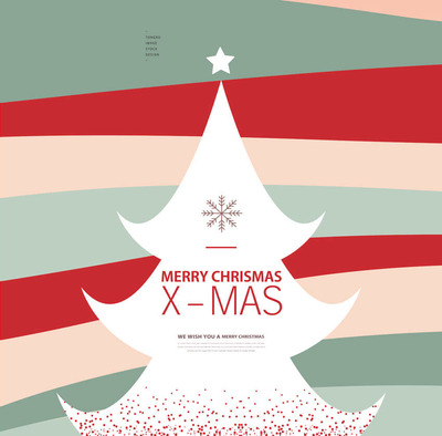 圣诞树图形圣诞活动海报设计模板 (psd)