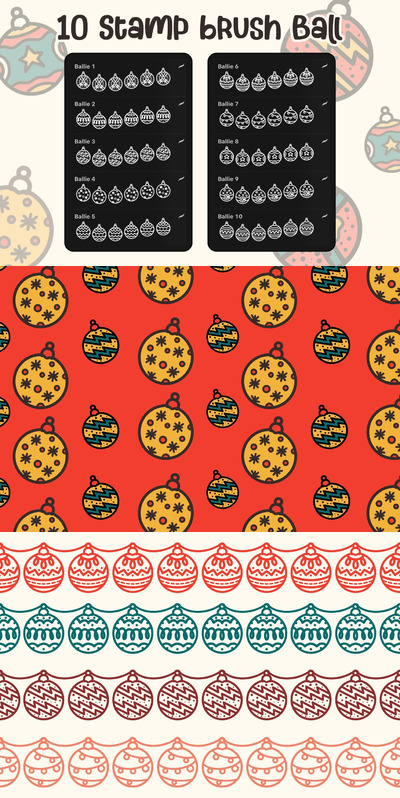 Procreate圣诞球笔刷（brushset）