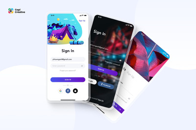 登录页概念版APP UI (FIG,SKETCH,XD)