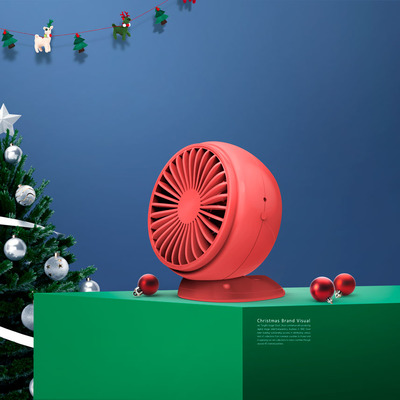 圣诞节假期风扇家电品牌推广海报设计模板 (psd)