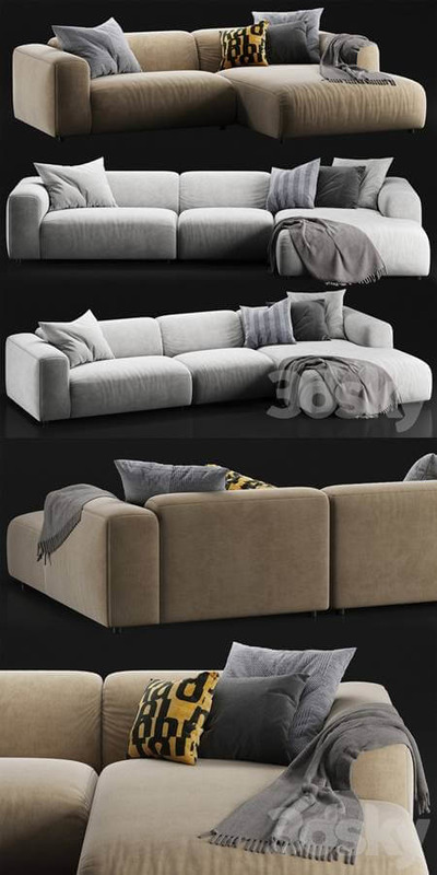Rolf Benz freistil系列布艺沙发3D模型（MAX）