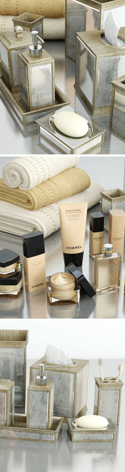 浴室洗漱用品组合3D模型（FBX,MAX）