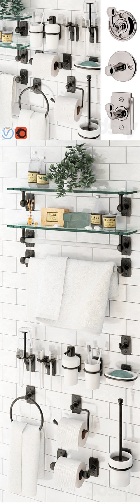 Nanzaquatic浴室配件3D模型合集（FBX,MAX）