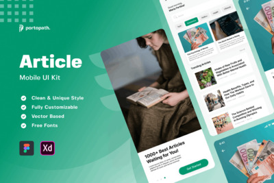 文章资讯APP UI KIT (XD,FIG)