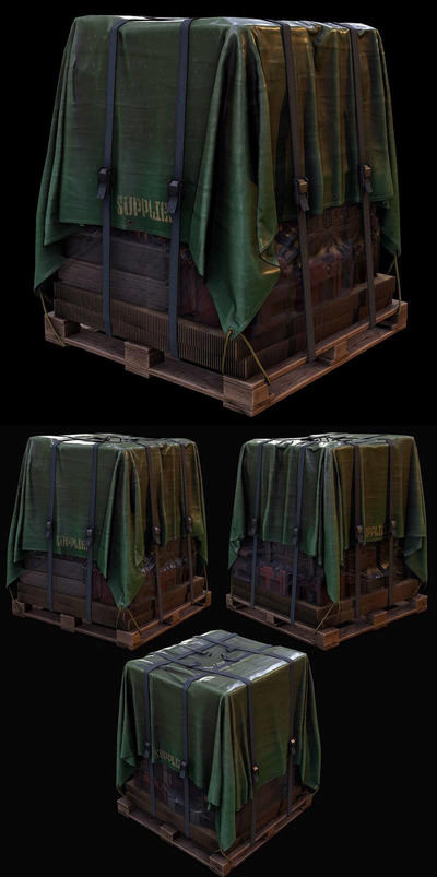 空投补给包3D模型（OBJ,FBX,MAX）