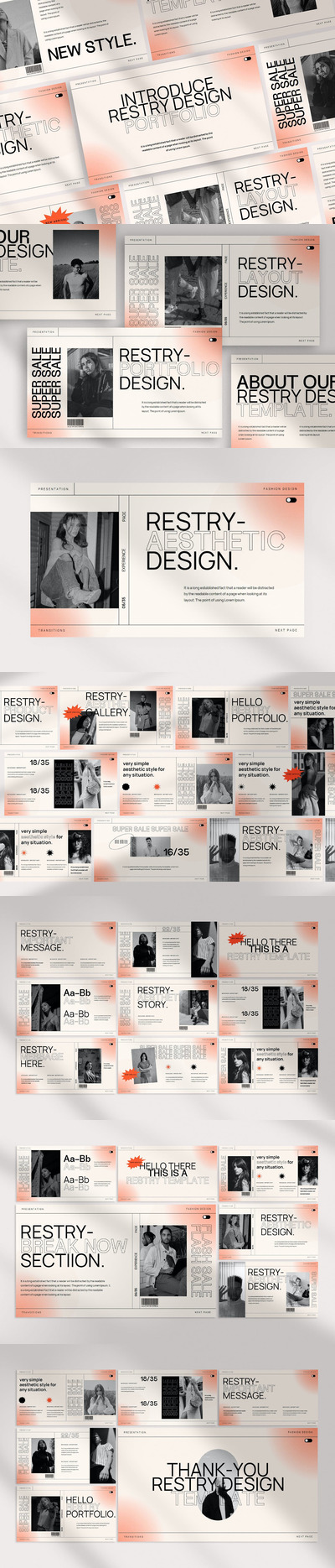 Restry - 城市现代风格演示模板(PPTX,PPT)