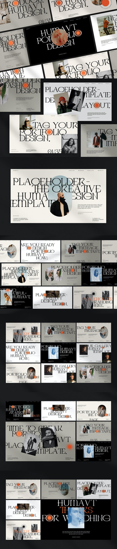 Humavt -抽象ppt演示模板(PPTX,PPT)