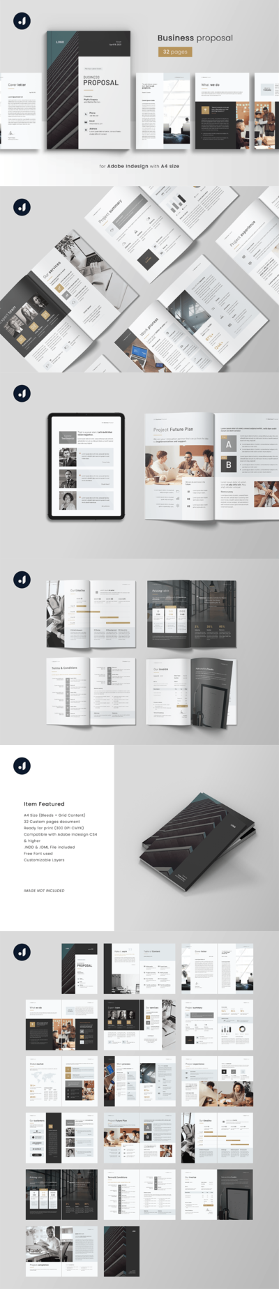 简约时尚高端多用途的高品质商业商务计划书品牌手册画册宣传册杂志房地产楼书设计模板