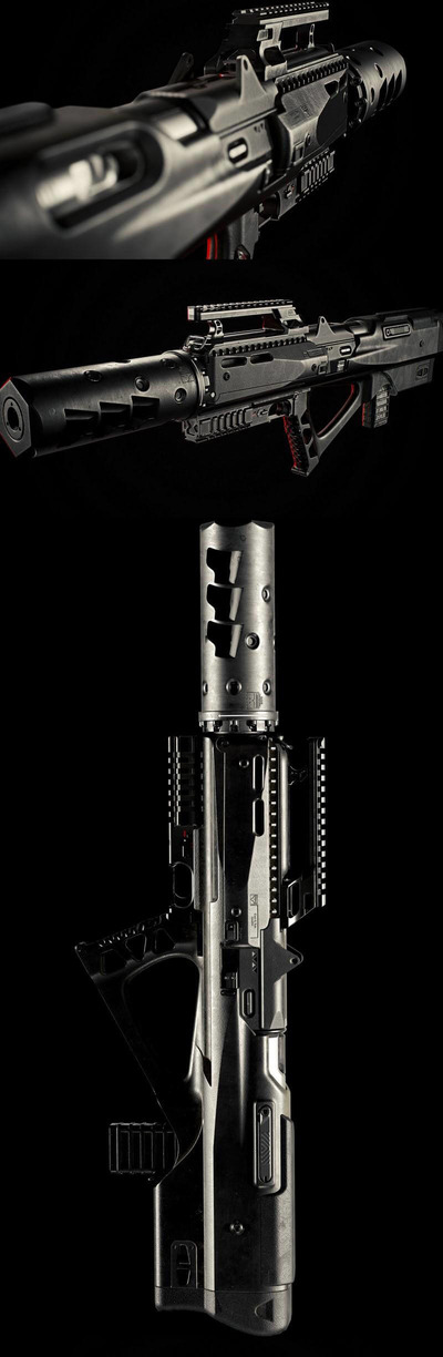 ExoTek Bullpup PDW 9×19冲锋枪3D模型（OBJ,FBX,MAX）