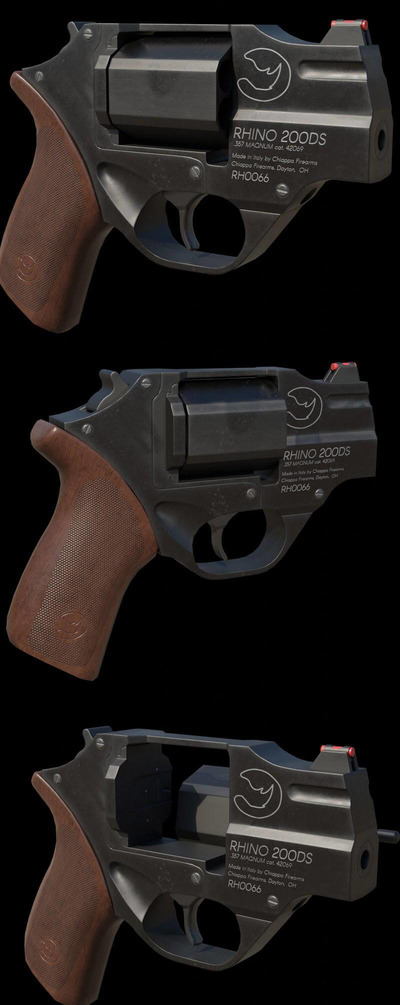 Rhino犀牛左轮手枪3D模型（OBJ,FBX,MAX）