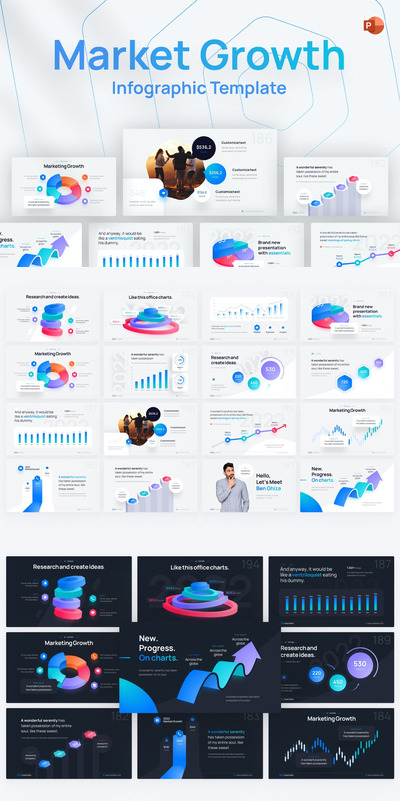 市场信息增长PPT模板(PPTX)