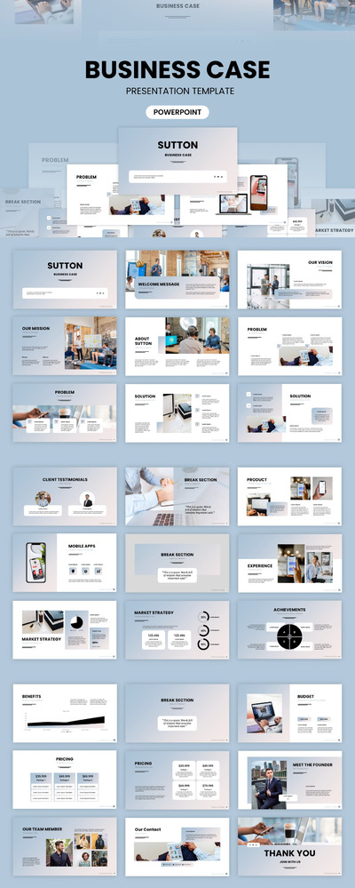 商业案例演示PPT模板 (PPT,PPTX)