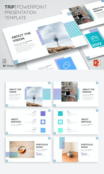 Trip - 现代旅行主题演示模板 (PPTX)