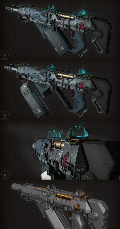 Modular SMG冲锋枪3D模型（OBJ,FBX,MAX）